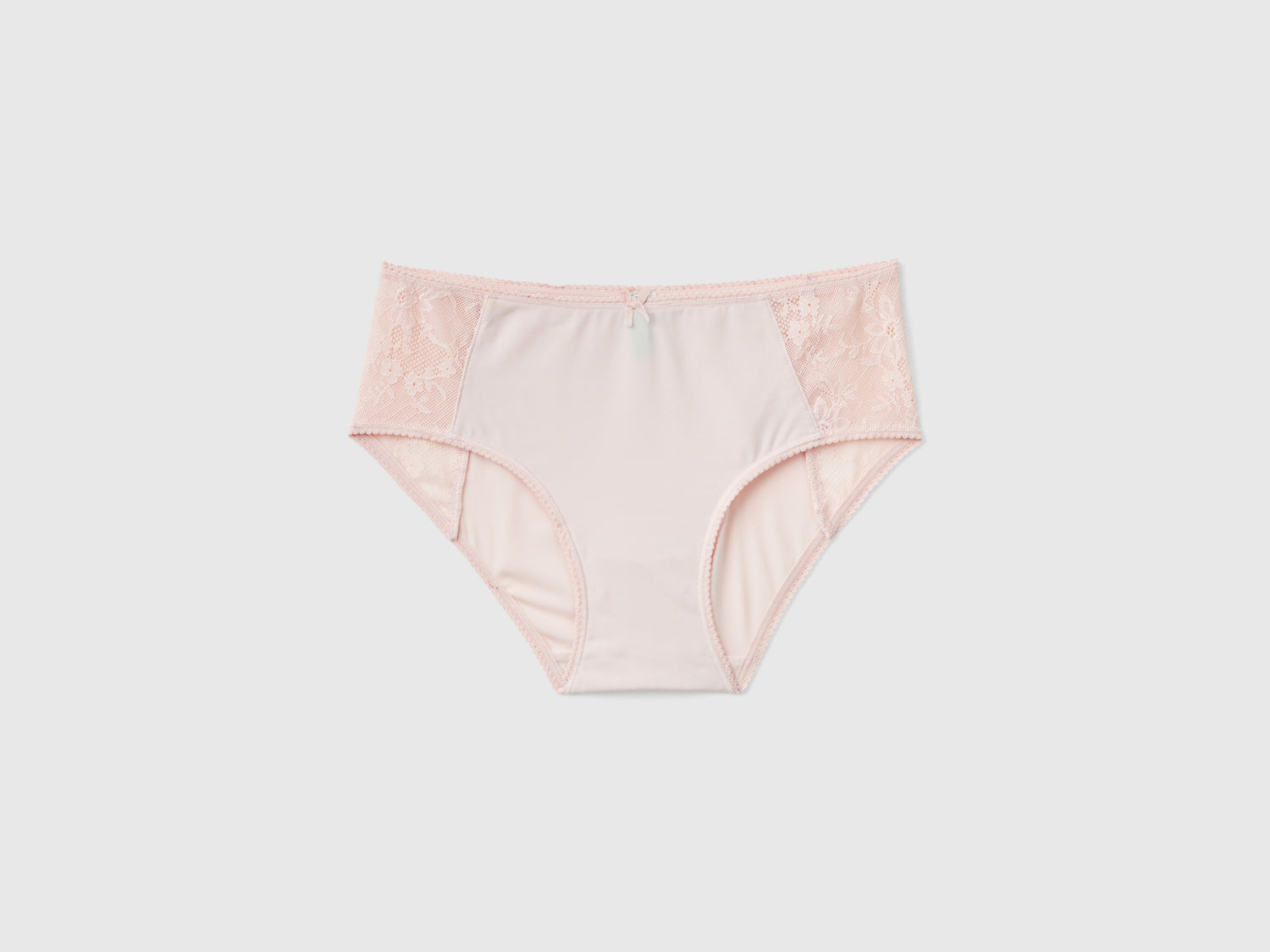 Culottes con inserciones de encaje da donna rosa tenue | Benetton Outlet