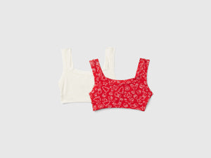 Due brassiere in cotone super stretch