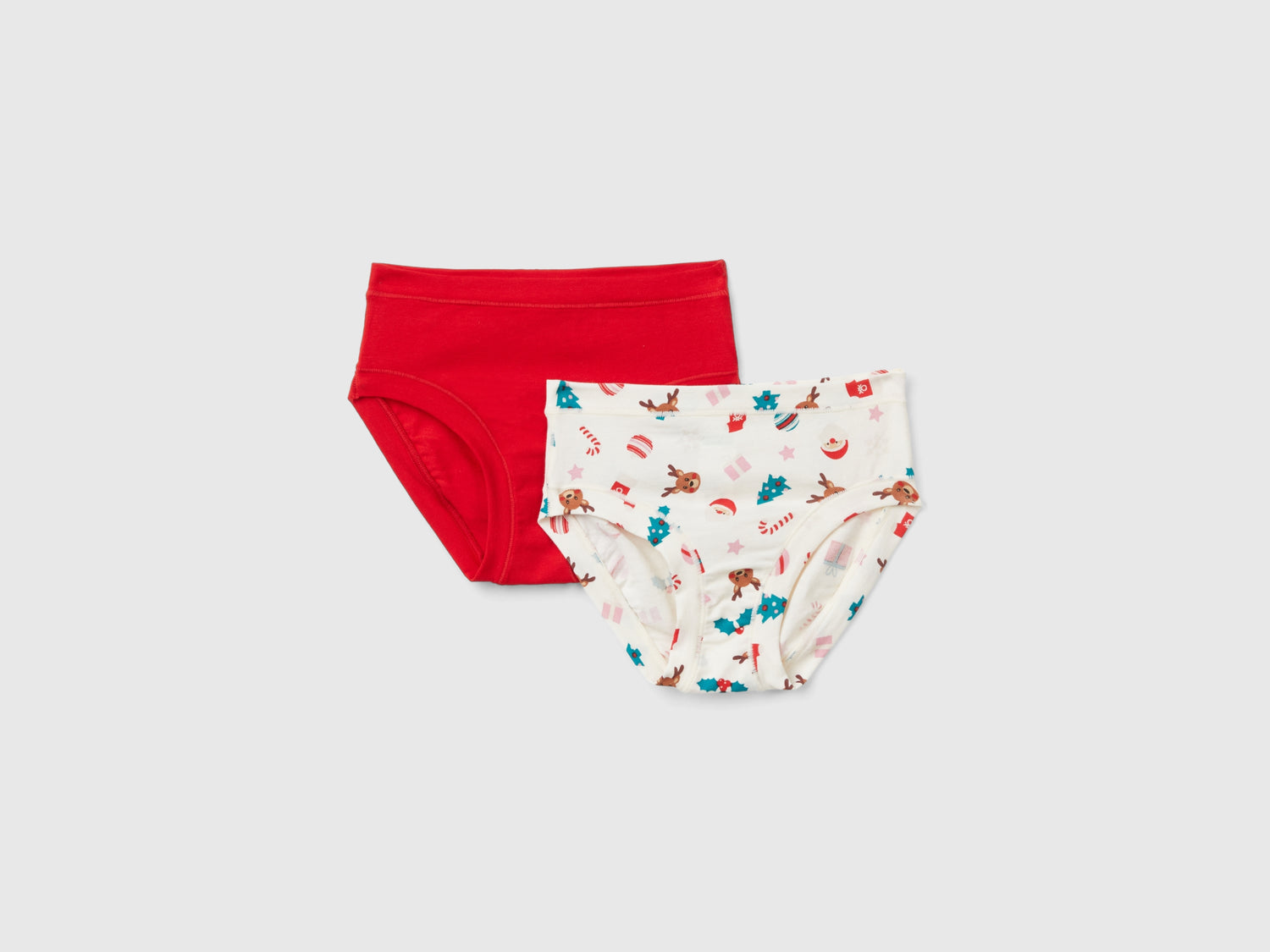 Due slip in cotone super stretch da bambina multi-color | Benetton Outlet