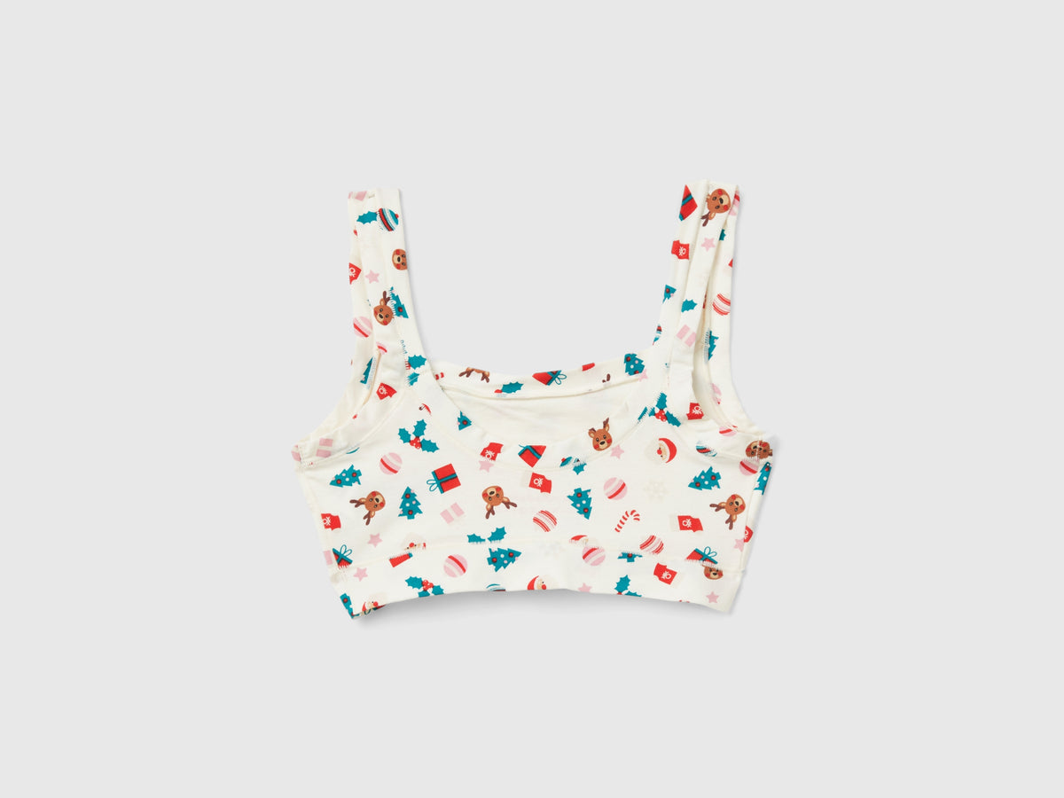 Brassiere con stampa natalizia