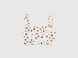 Brassiere con stampa natalizia