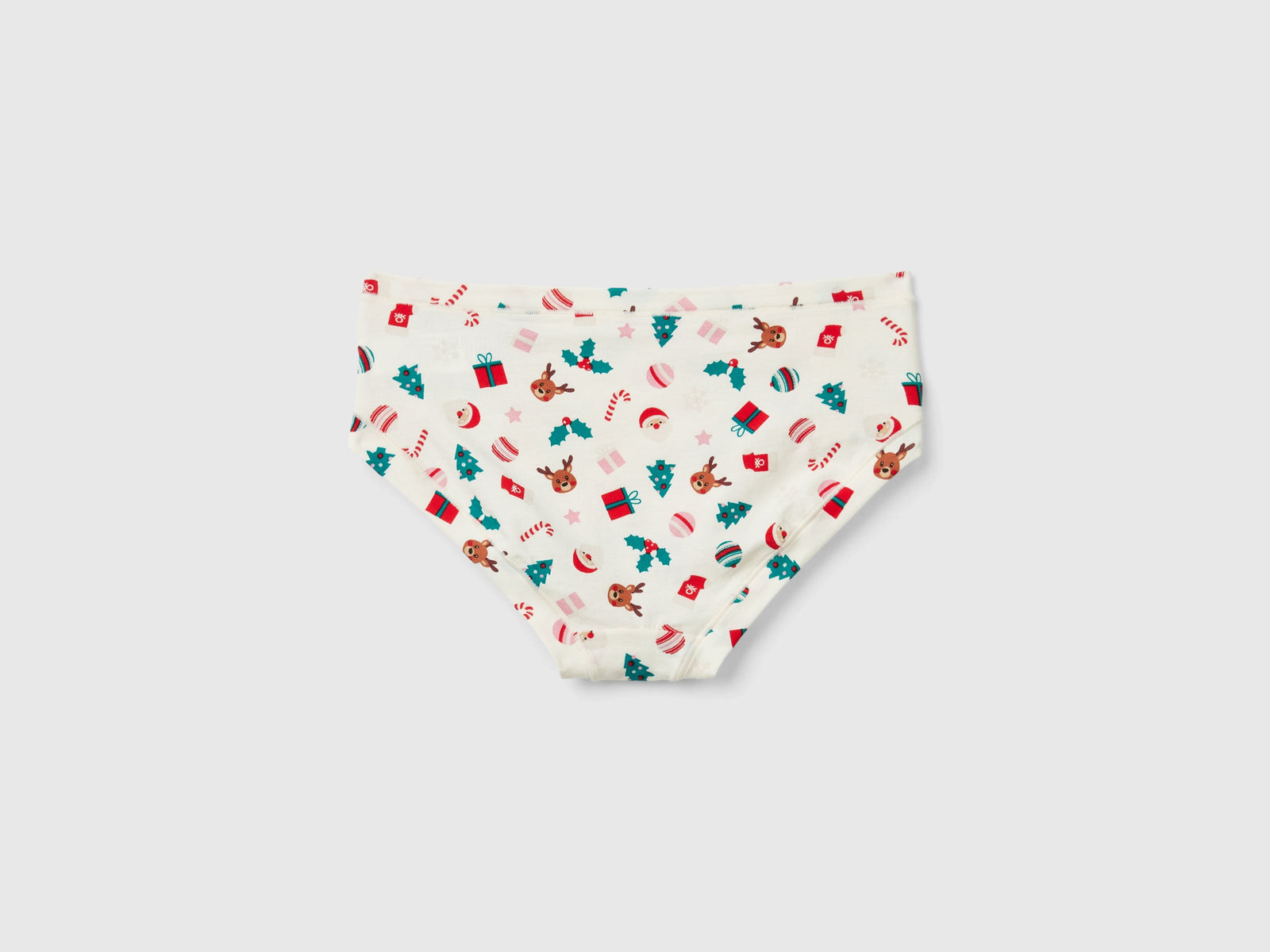 Slip con stampa natalizia da donna bianco panna 2 | Benetton Outlet