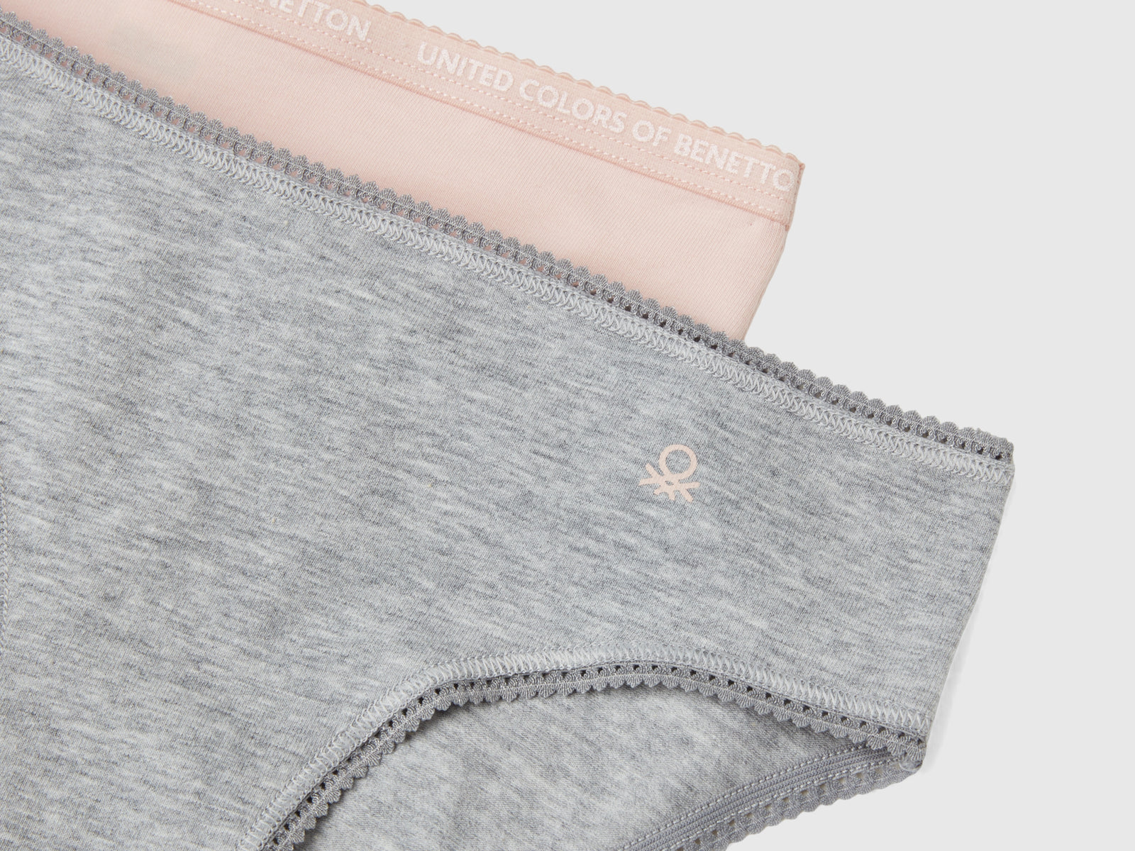 Due slip in cotone stretch da bambina multi-color 3 | Benetton Outlet