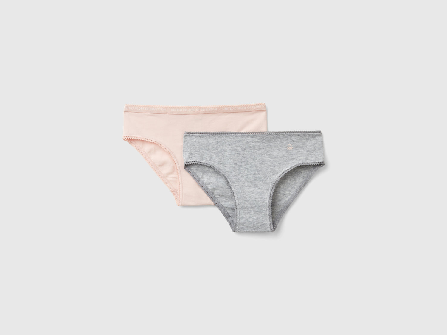 Due slip in cotone stretch da bambina multi-color | Benetton Outlet