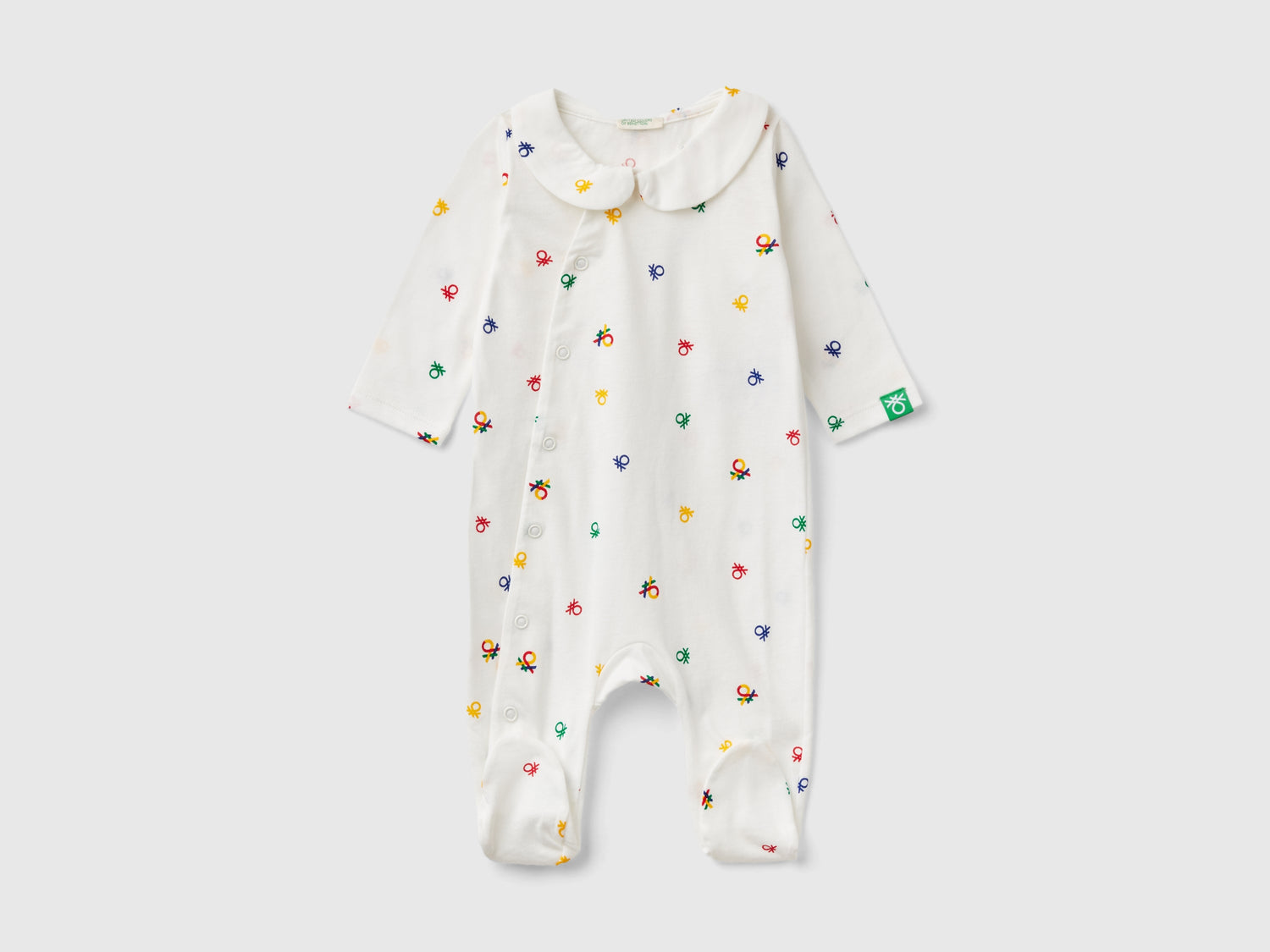 Long romper with heart print da neonato bianco | Benetton Outlet