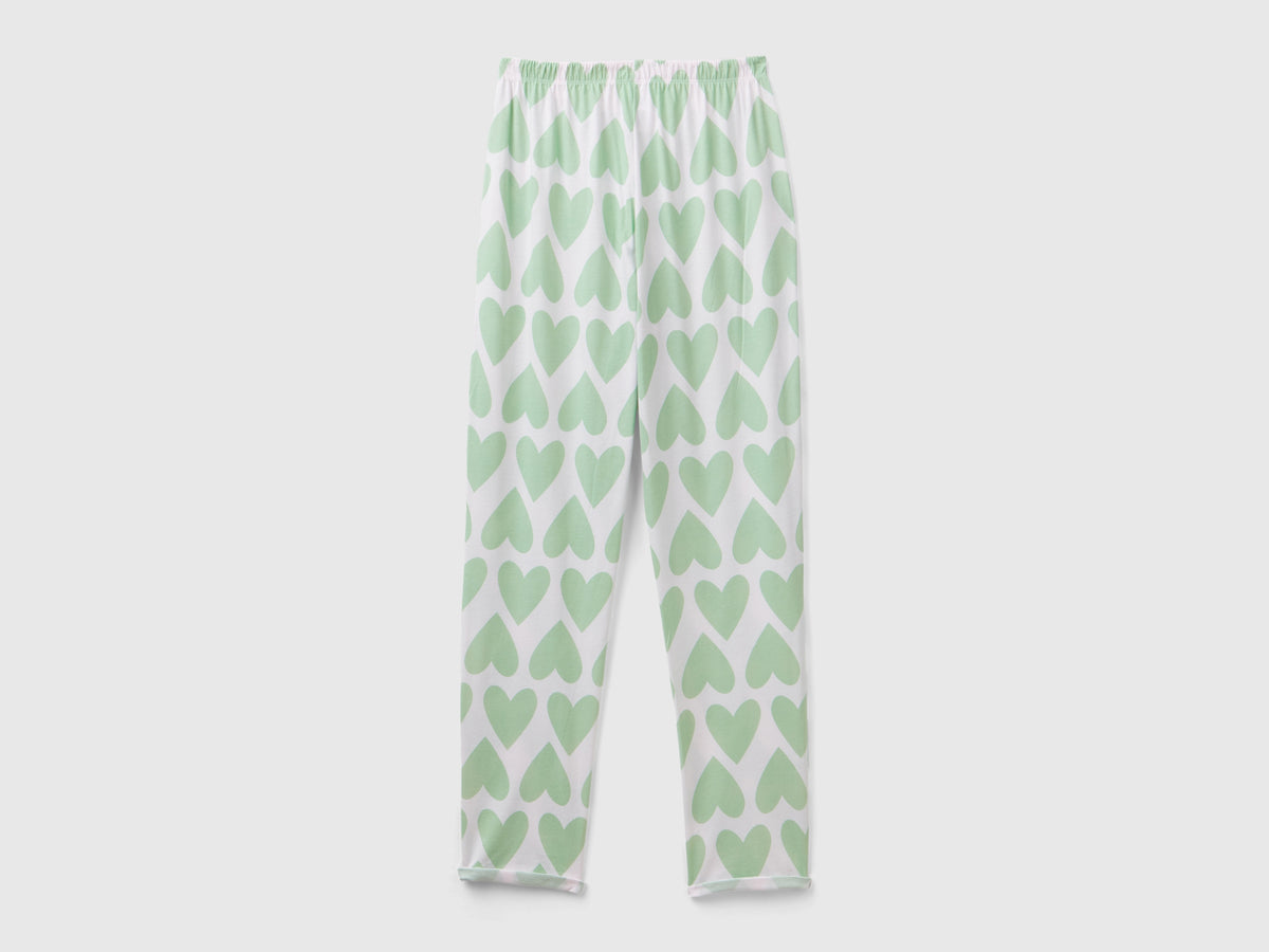 Pantaloni con stampa cuori