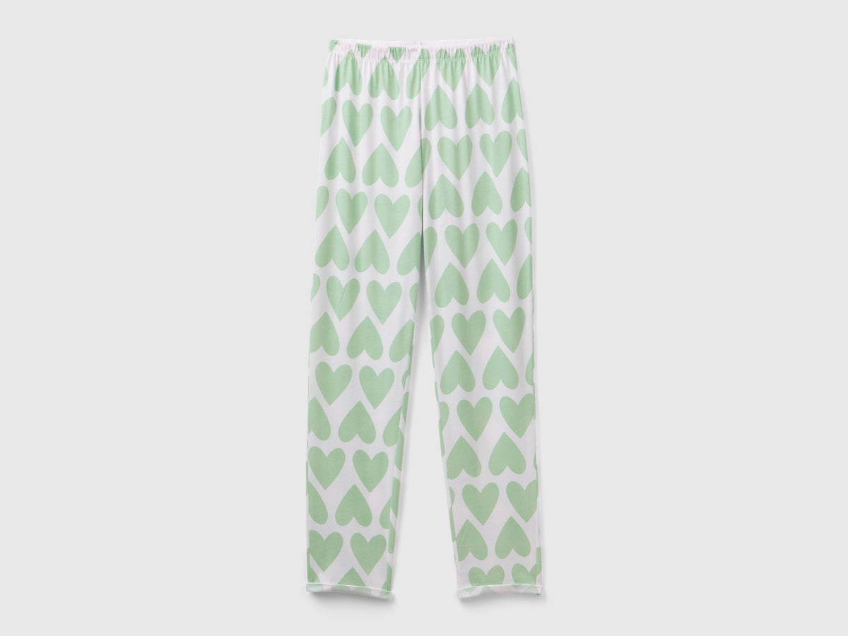 Pantaloni con stampa cuori