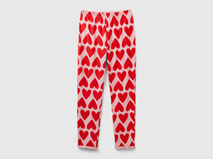 Pantaloni con stampa cuori