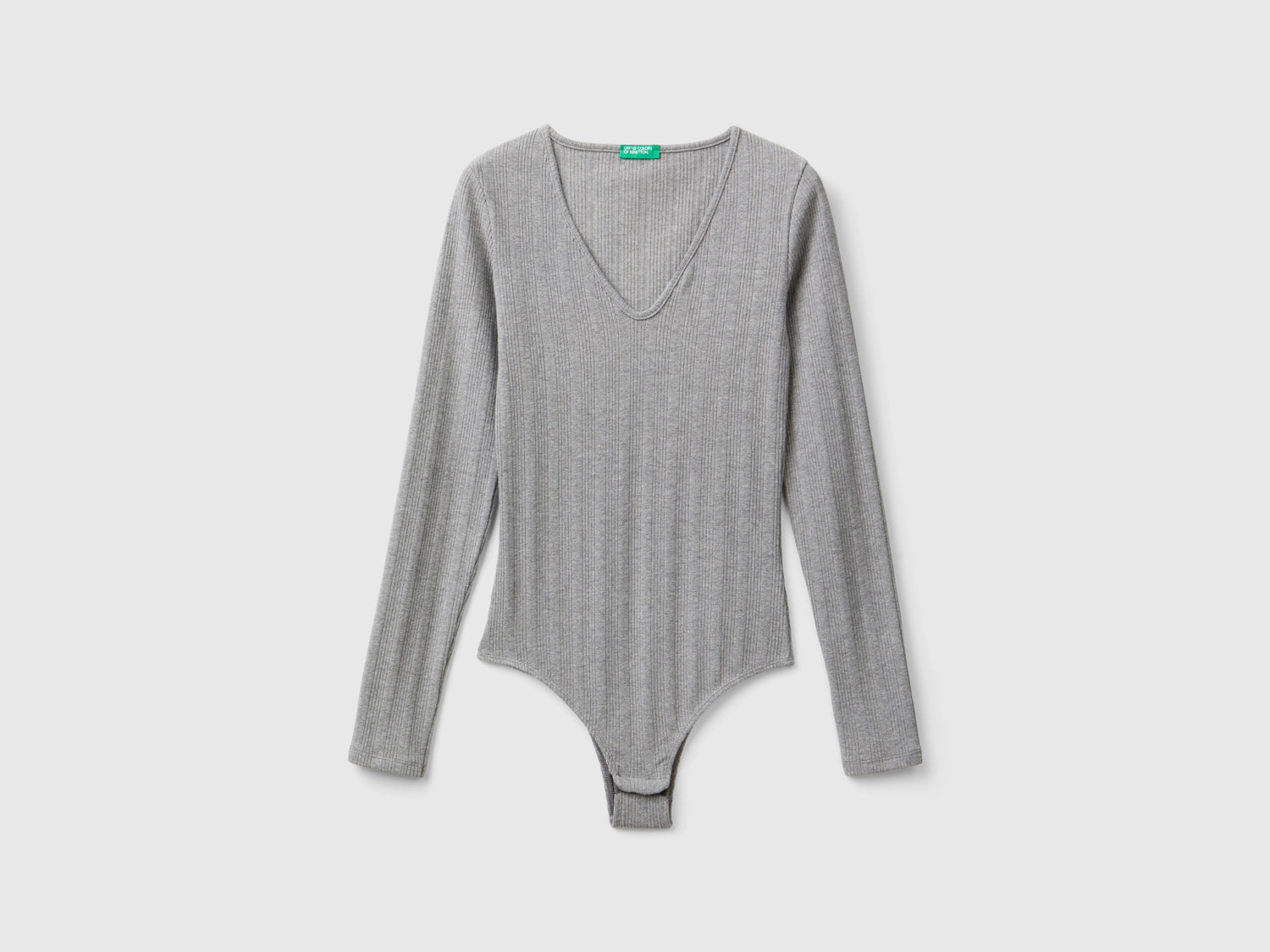 Caldo body a manica lunga da donna grigio chiaro | Benetton Outlet