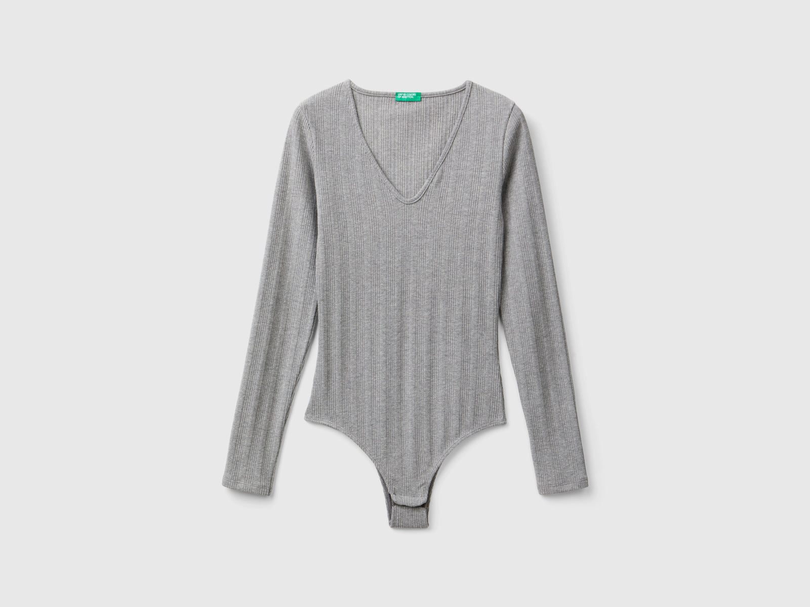 Body cálido de manga larga da donna grigio chiaro | Benetton Outlet