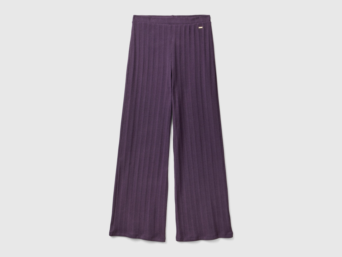 Pantaloni effetto maglia