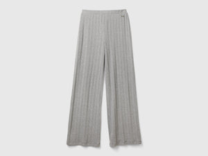 Pantaloni effetto maglia
