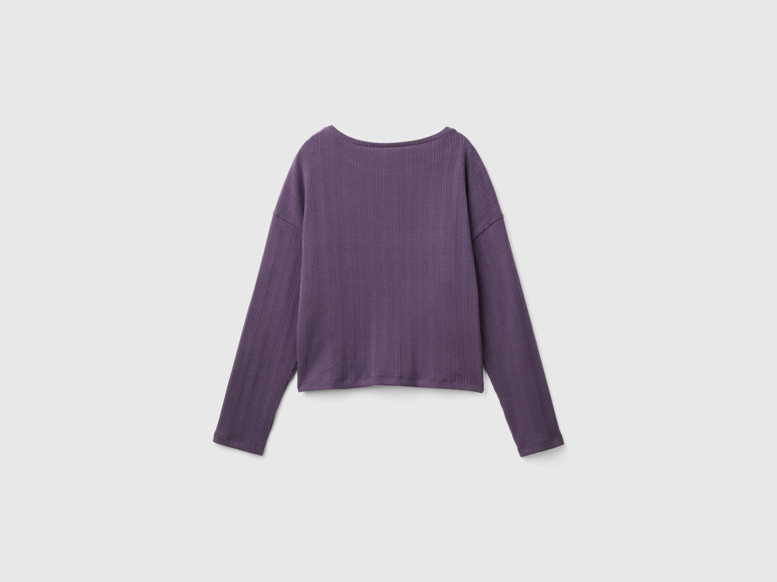 Camisa de corte cuadrado da donna malva scuro 2 | Benetton Outlet