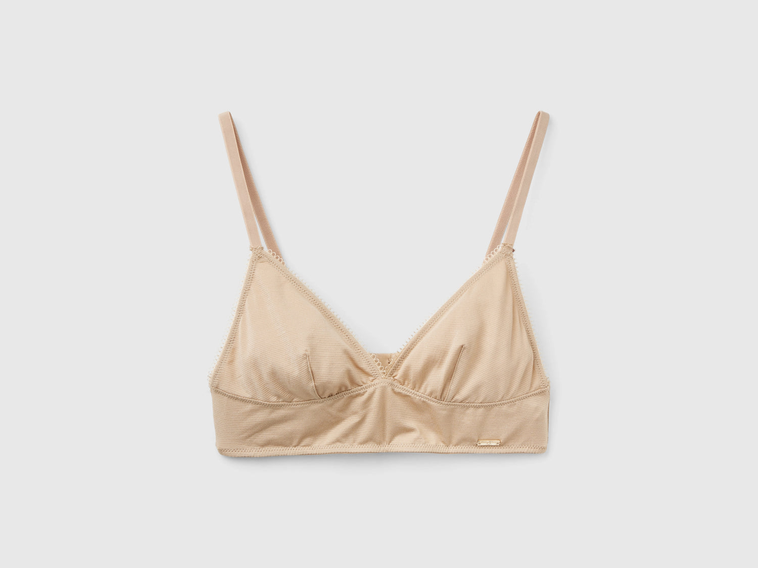 Reggiseno a triangolo con lurex da donna beige | Benetton Outlet