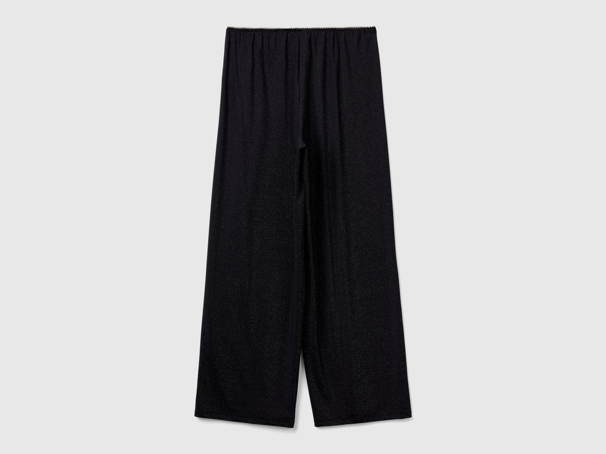 Pantaloni ampi con lurex