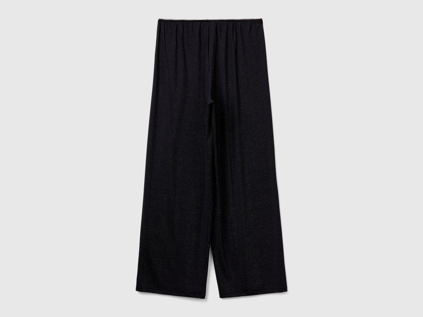 Pantaloni ampi con lurex da donna nero 2 | Benetton Outlet