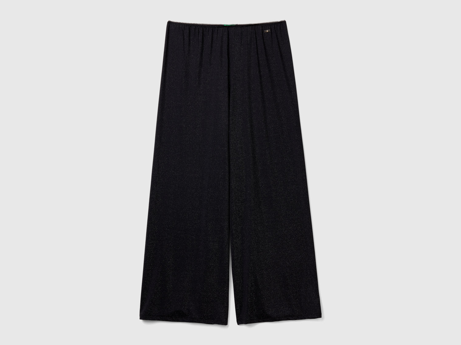 Pantaloni ampi con lurex da donna nero | Benetton Outlet