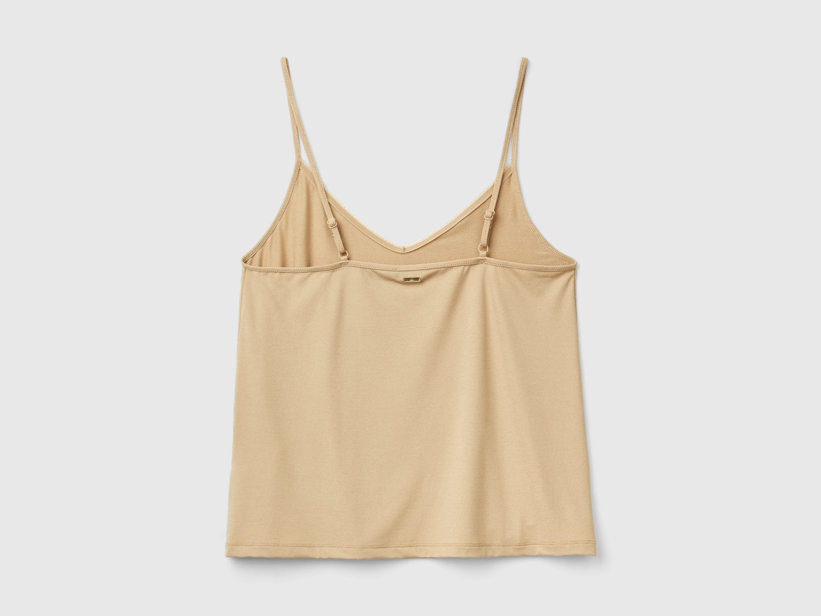 Canotta con lurex da donna beige 2 | Benetton Outlet