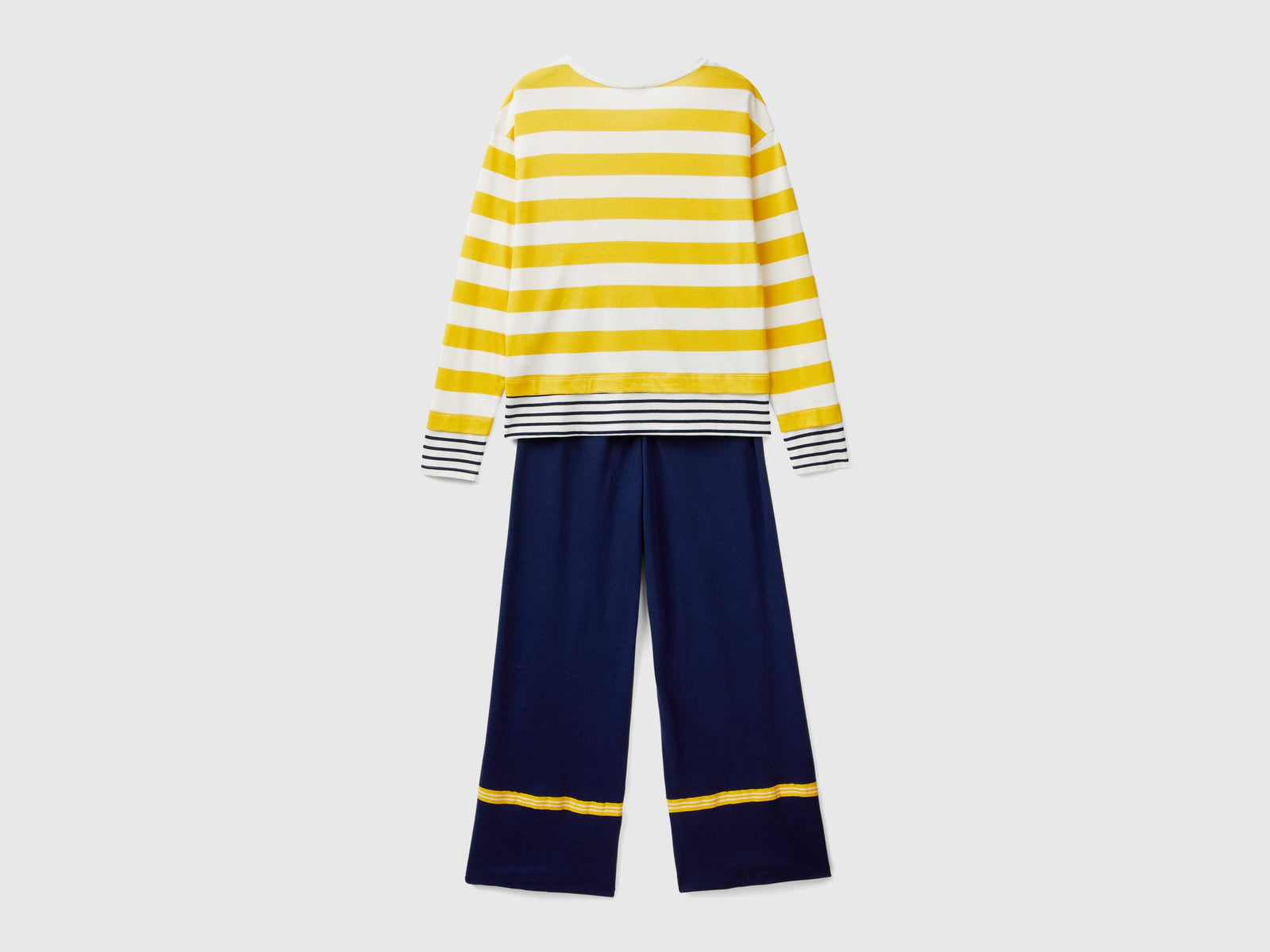 Pigiama a righe in misto viscosa da donna multi-color 2 | Benetton Outlet