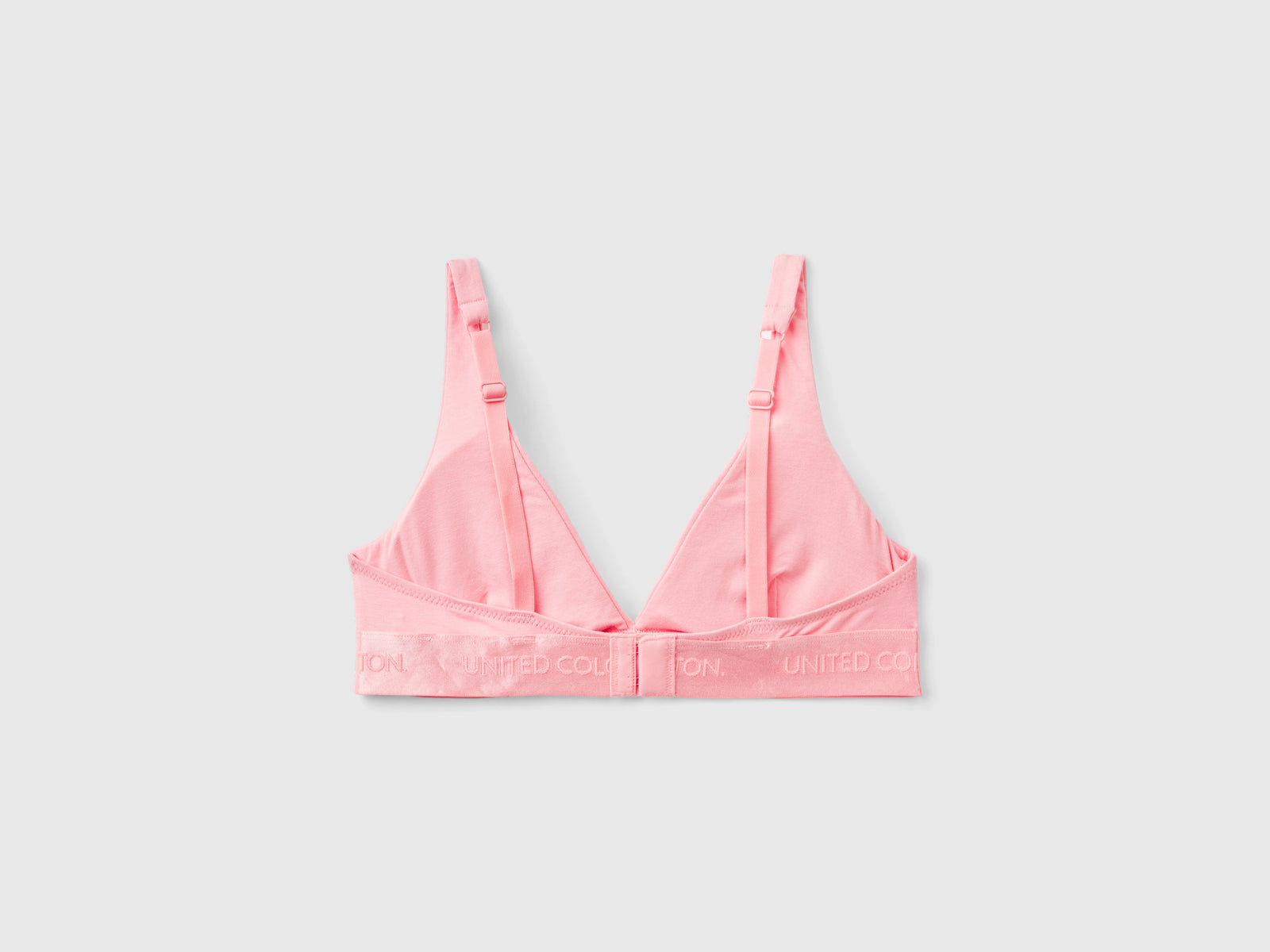 Reggiseno a triangolo in cotone bio stretch da donna rosa 2 | Benetton Outlet