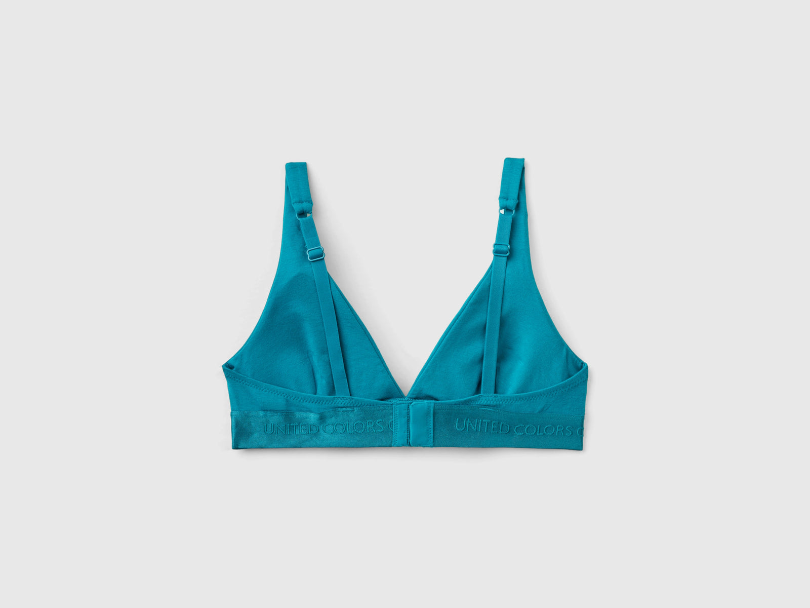Reggiseno a triangolo in cotone bio stretch da donna verde ottanio 2 | Benetton Outlet