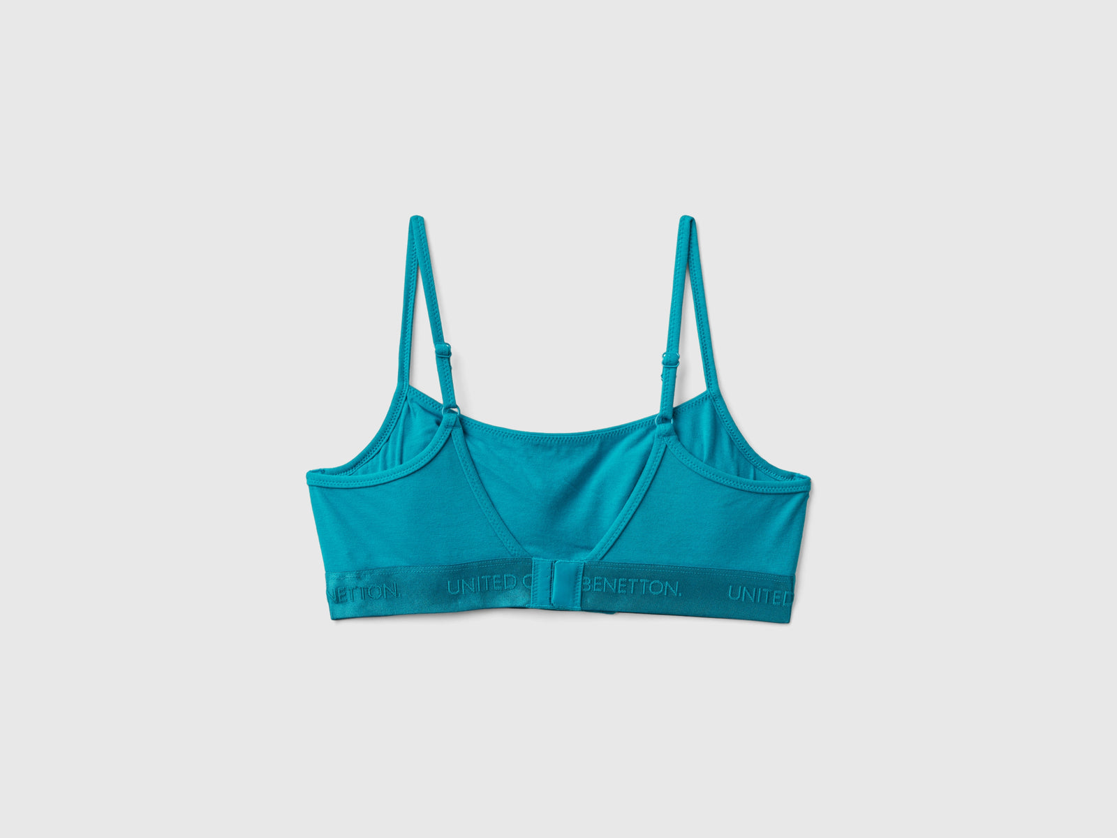 Brassiere in cotone bio stretch da donna verde ottanio 2 | Benetton Outlet