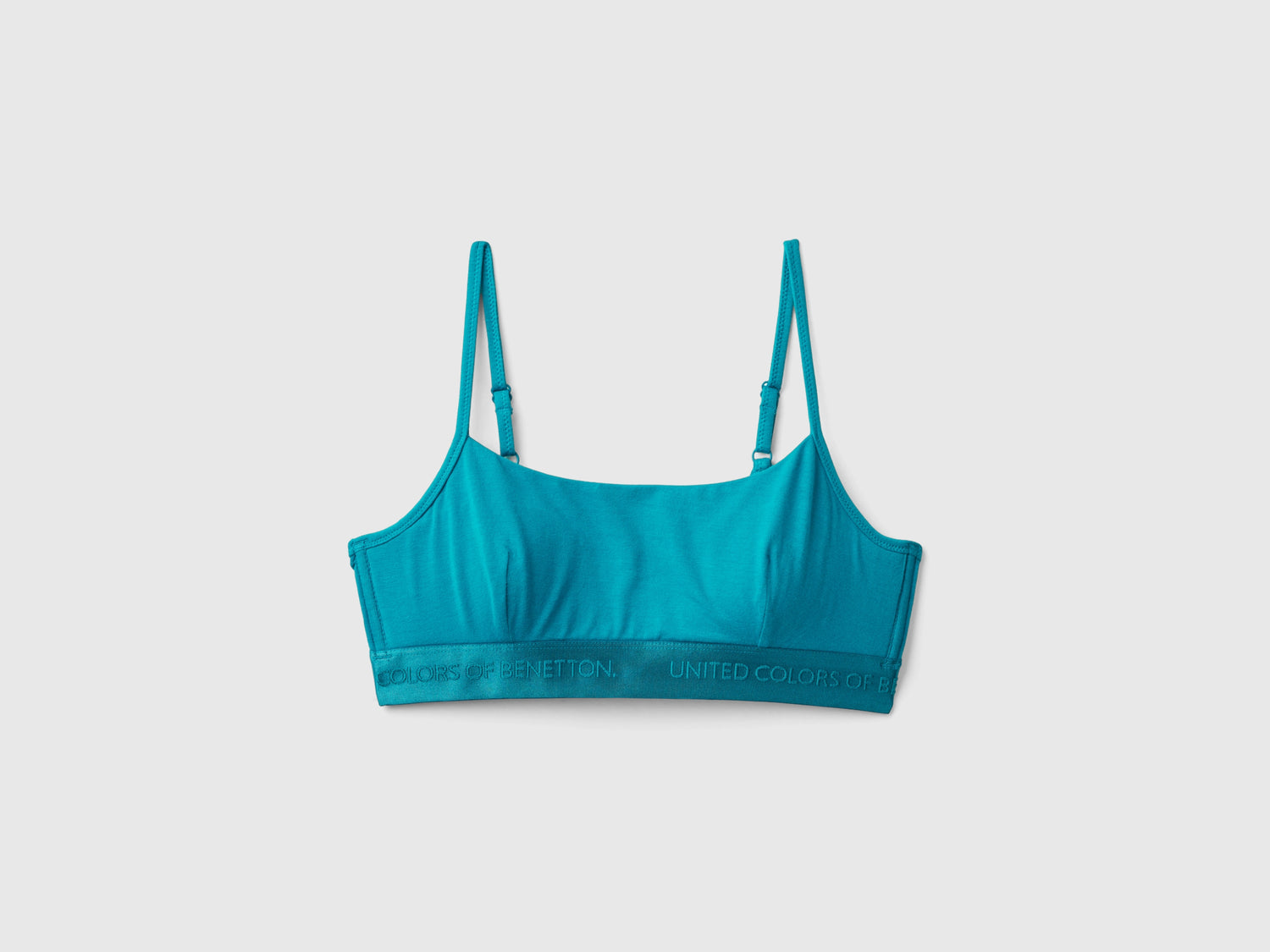 Sujetador de algodón elástico orgánico da donna verde ottanio | Benetton Outlet