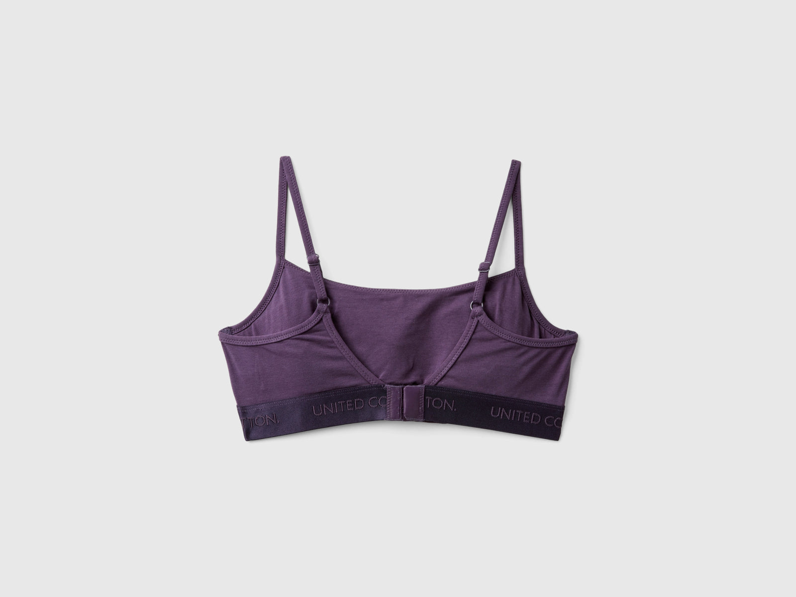 Sujetador de algodón elástico orgánico da donna malva scuro 2 | Benetton Outlet