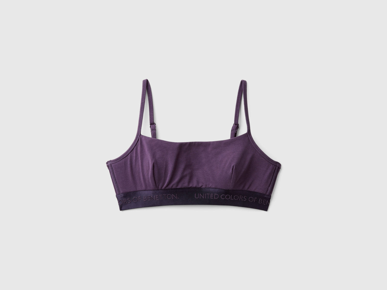 Sujetador de algodón elástico orgánico da donna malva scuro | Benetton Outlet