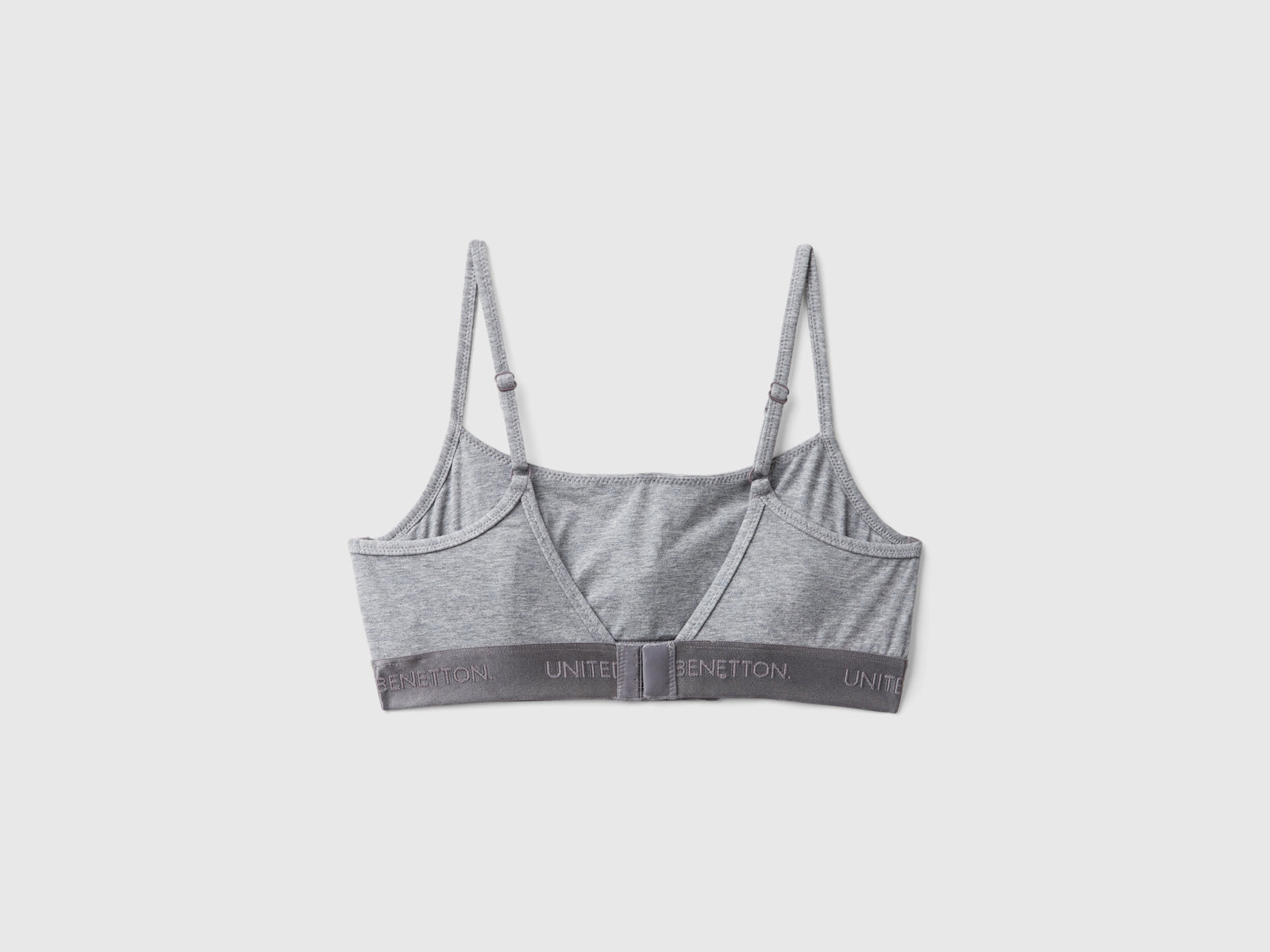 Brassiere in cotone bio stretch da donna grigio scuro 2 | Benetton Outlet