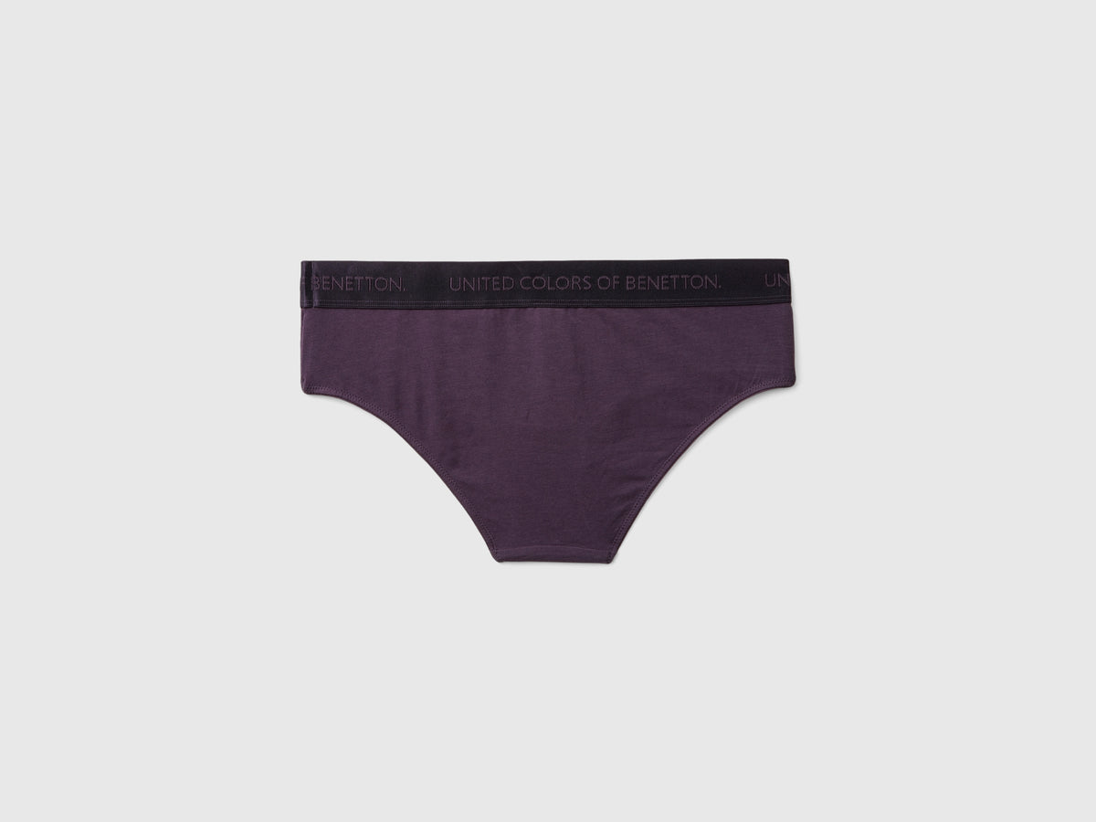 Slip fianco alto in cotone bio stretch
