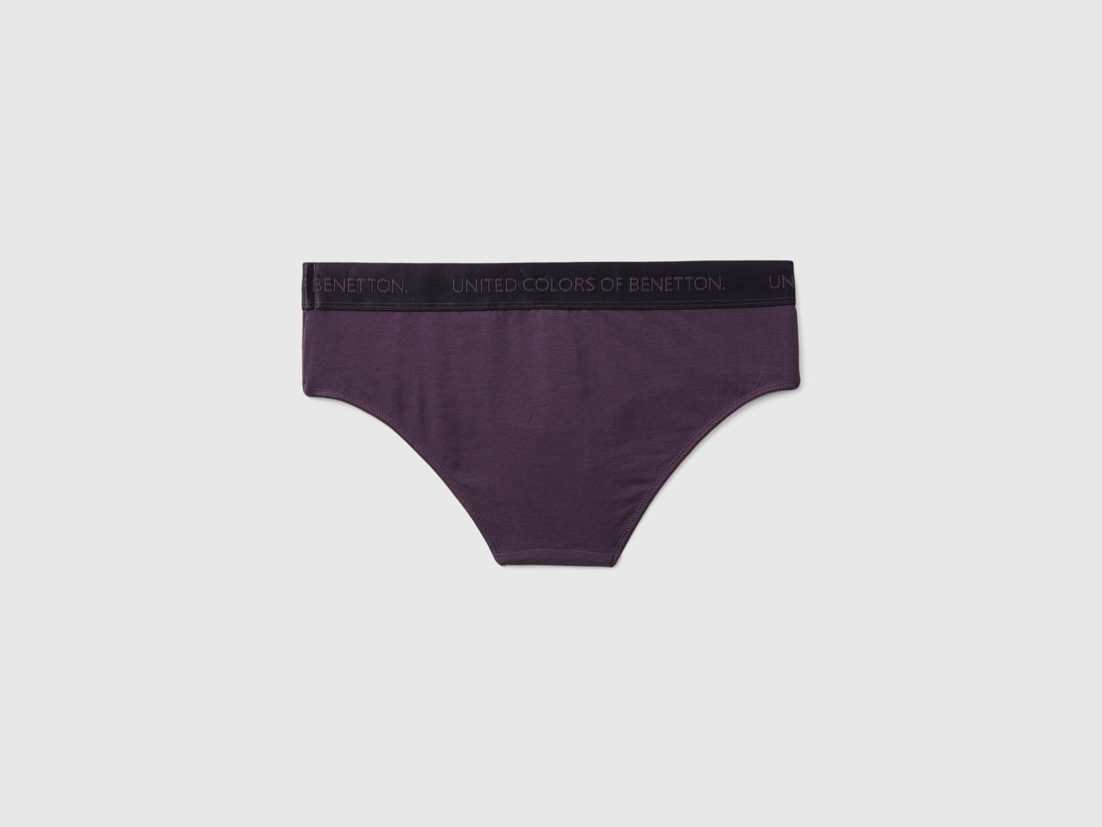 Slip fianco alto in cotone bio stretch da donna malva scuro 2 | Benetton Outlet