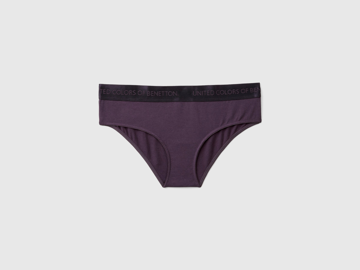 Slip fianco alto in cotone bio stretch