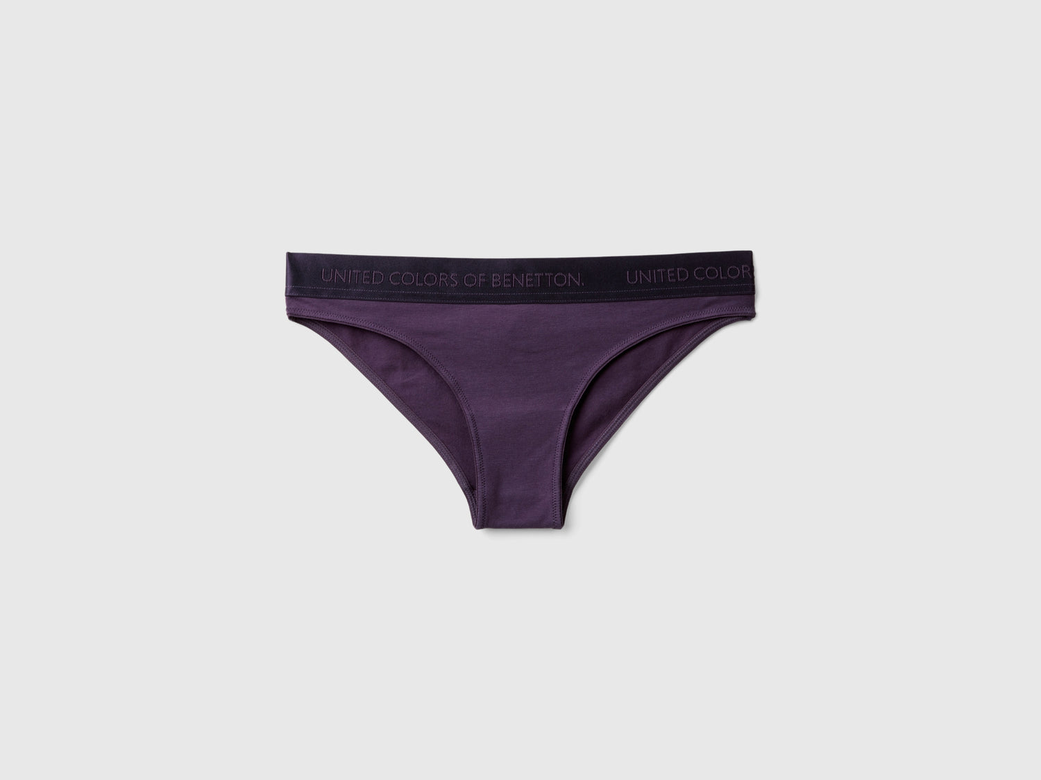 Braguitas de algodón elástico orgánico da donna malva scuro | Benetton Outlet