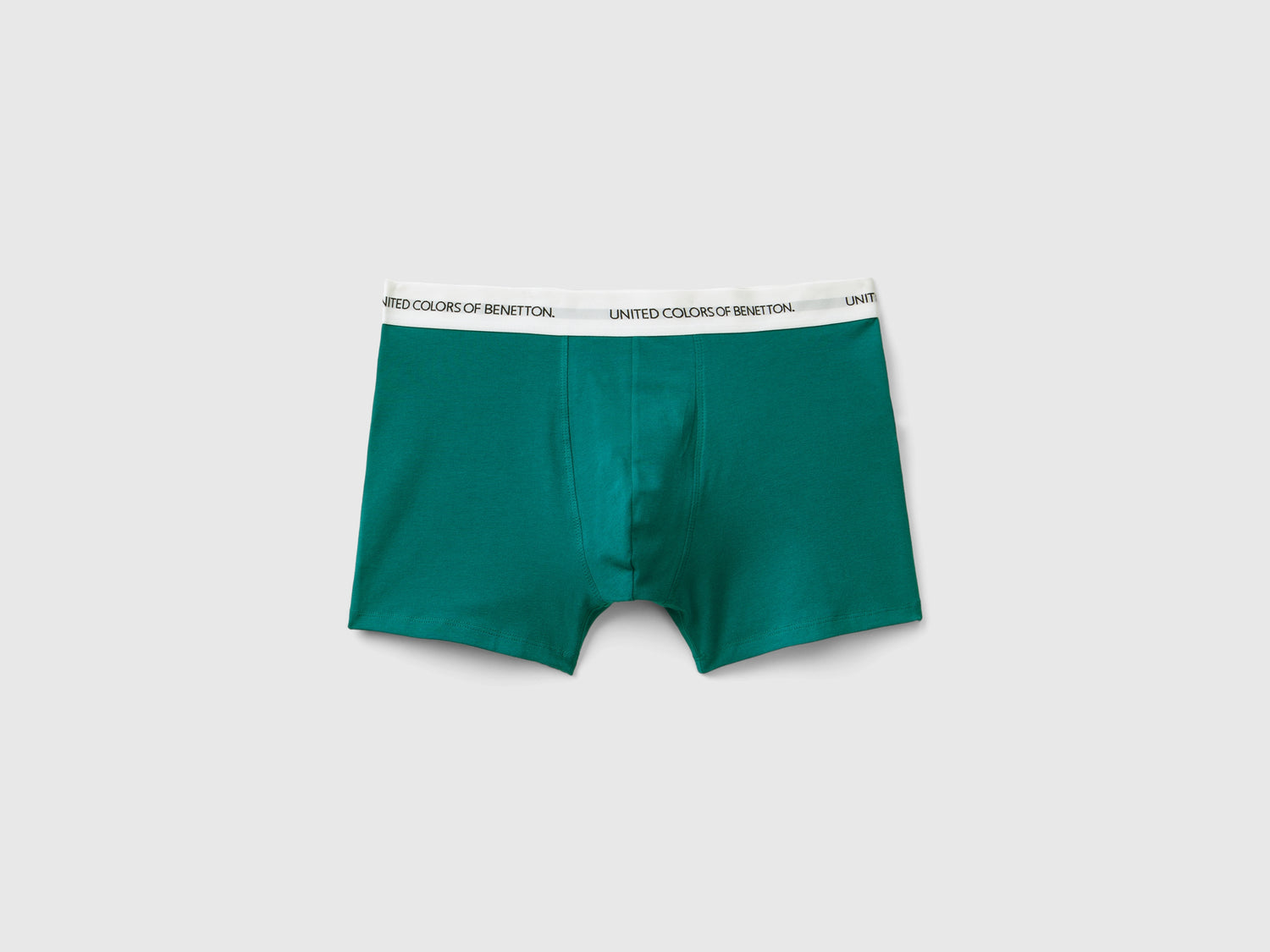 Boxer in cotone bio stretch da uomo verde ottanio | Benetton Outlet