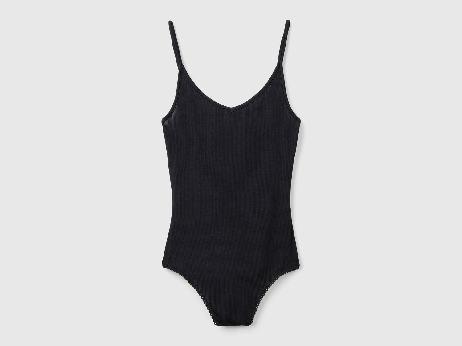 Body de viscosa da donna nero | Benetton Outlet