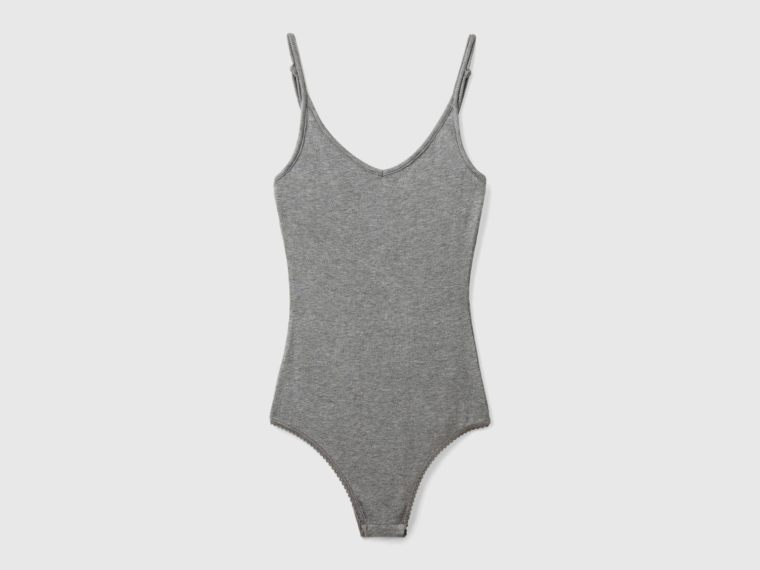 Body de viscosa da donna grigio scuro | Benetton Outlet