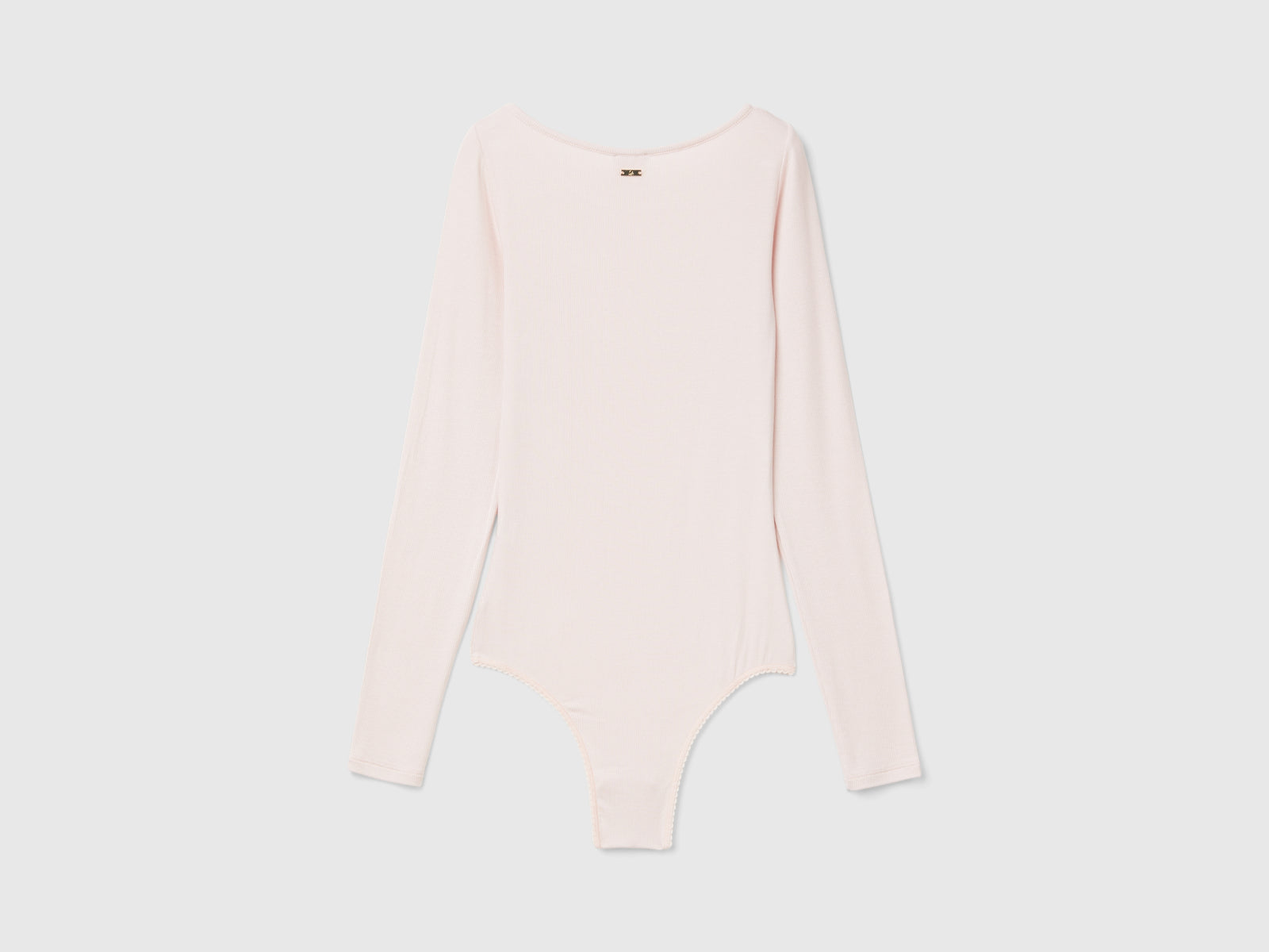 Body a manica lunga in viscosa da donna rosa tenue 2 | Benetton Outlet