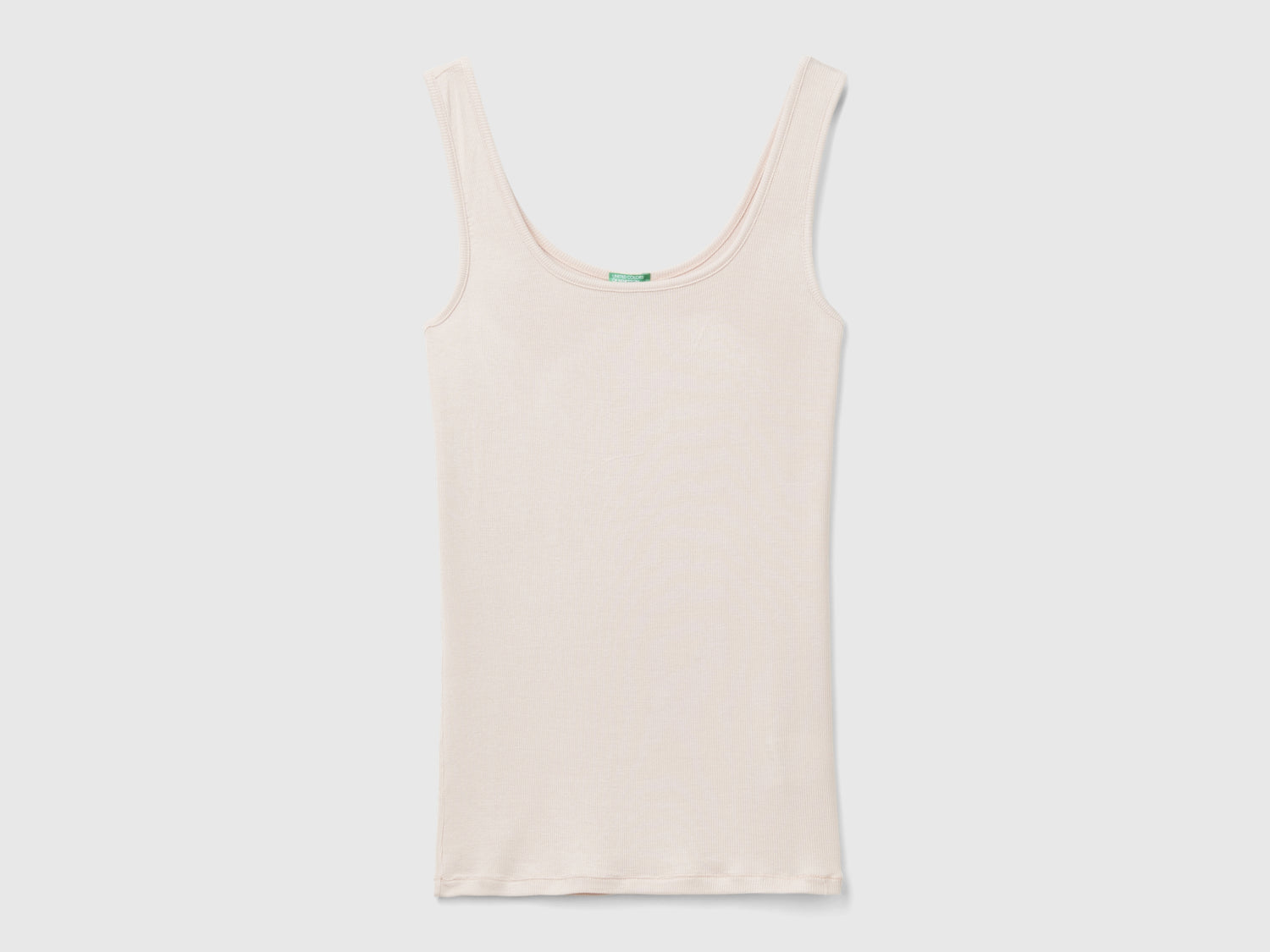 Camiseta de tirantes de viscosa da donna rosa tenue | Benetton Outlet