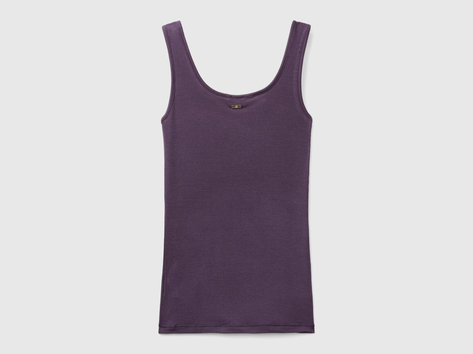 Canotta in viscosa da donna malva scuro 2 | Benetton Outlet