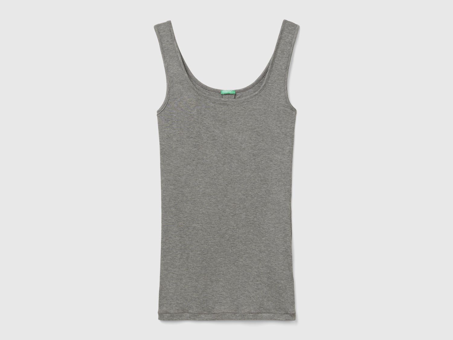 Camiseta de tirantes de viscosa da donna grigio scuro | Benetton Outlet