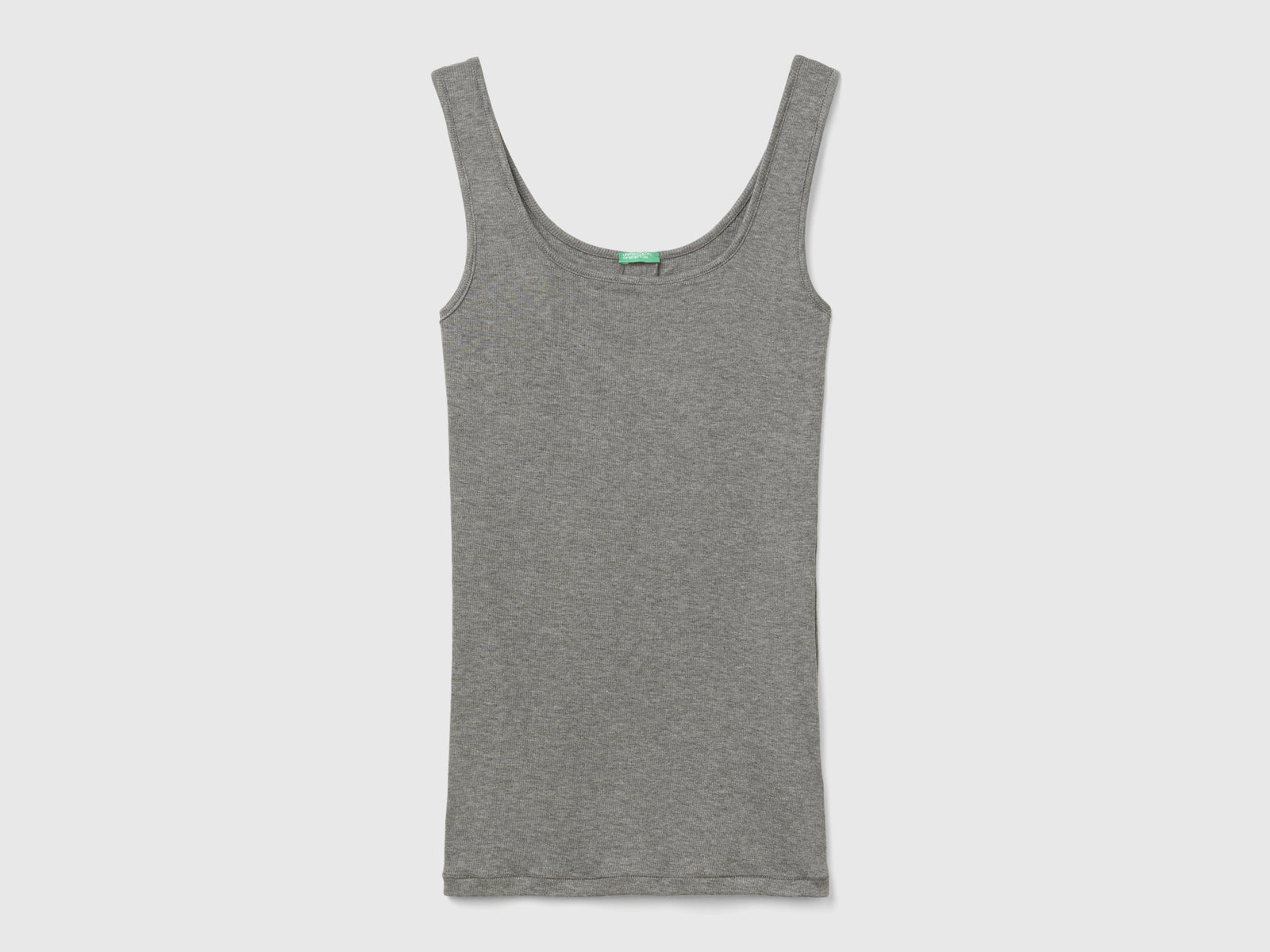 Camiseta de tirantes de viscosa da donna grigio scuro | Benetton Outlet
