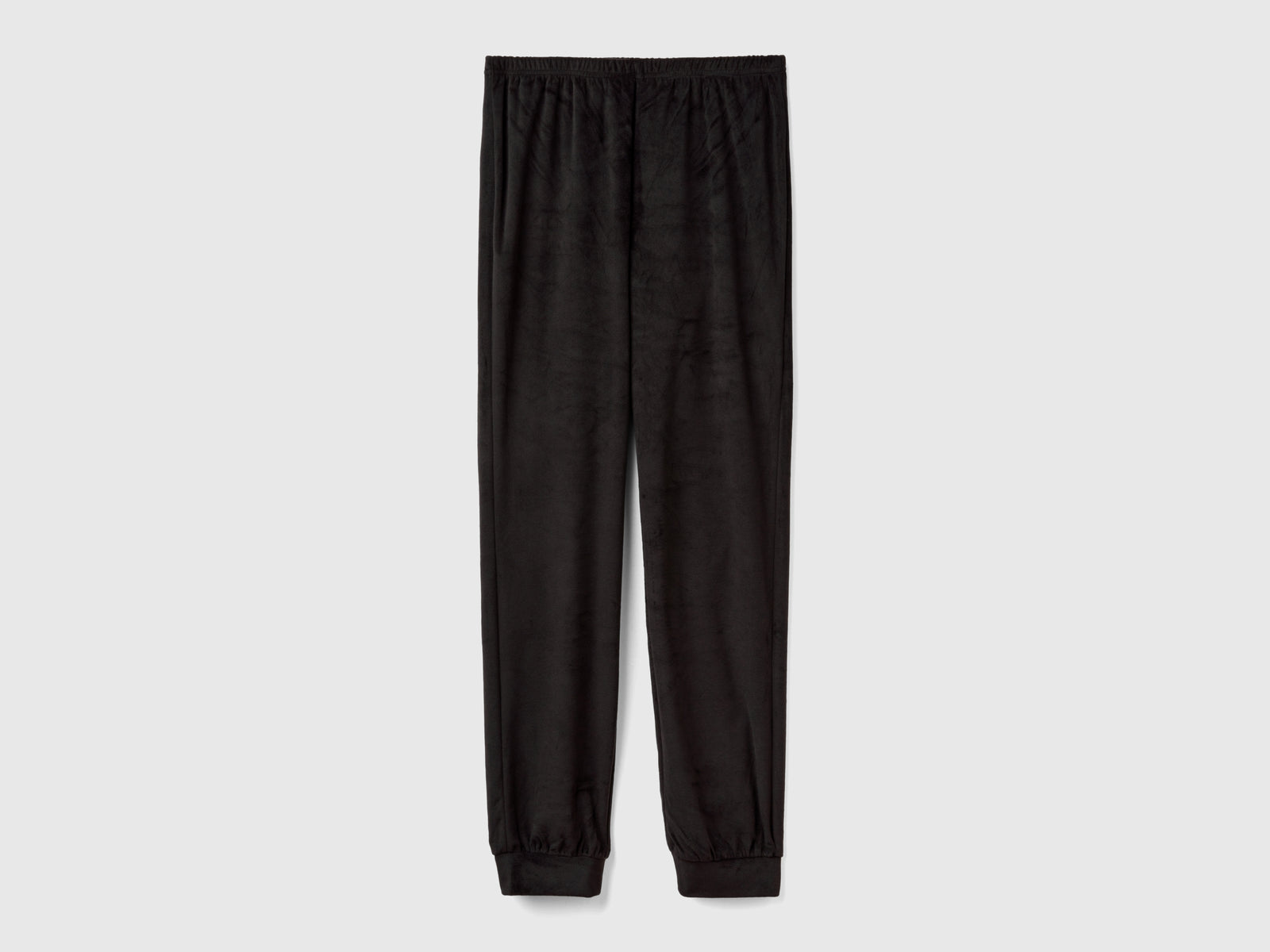 Pantaloni in ciniglia da donna nero | Benetton Outlet
