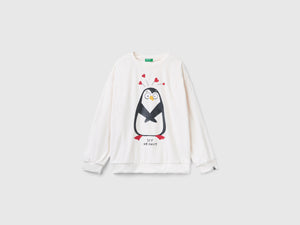 Suéter con estampado de pingüinos