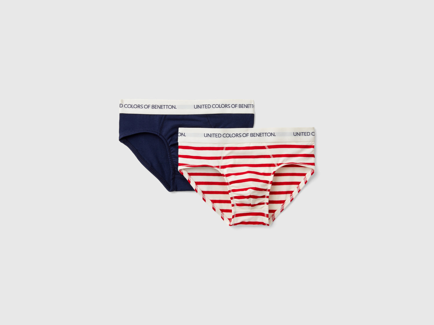 Due slip in cotone bio stretch da bambino multi-color | Benetton Outlet
