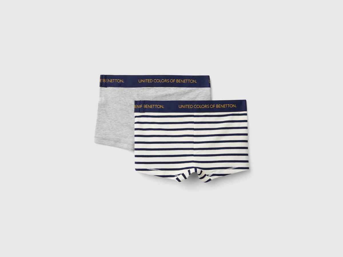 Due boxer in cotone bio stretch