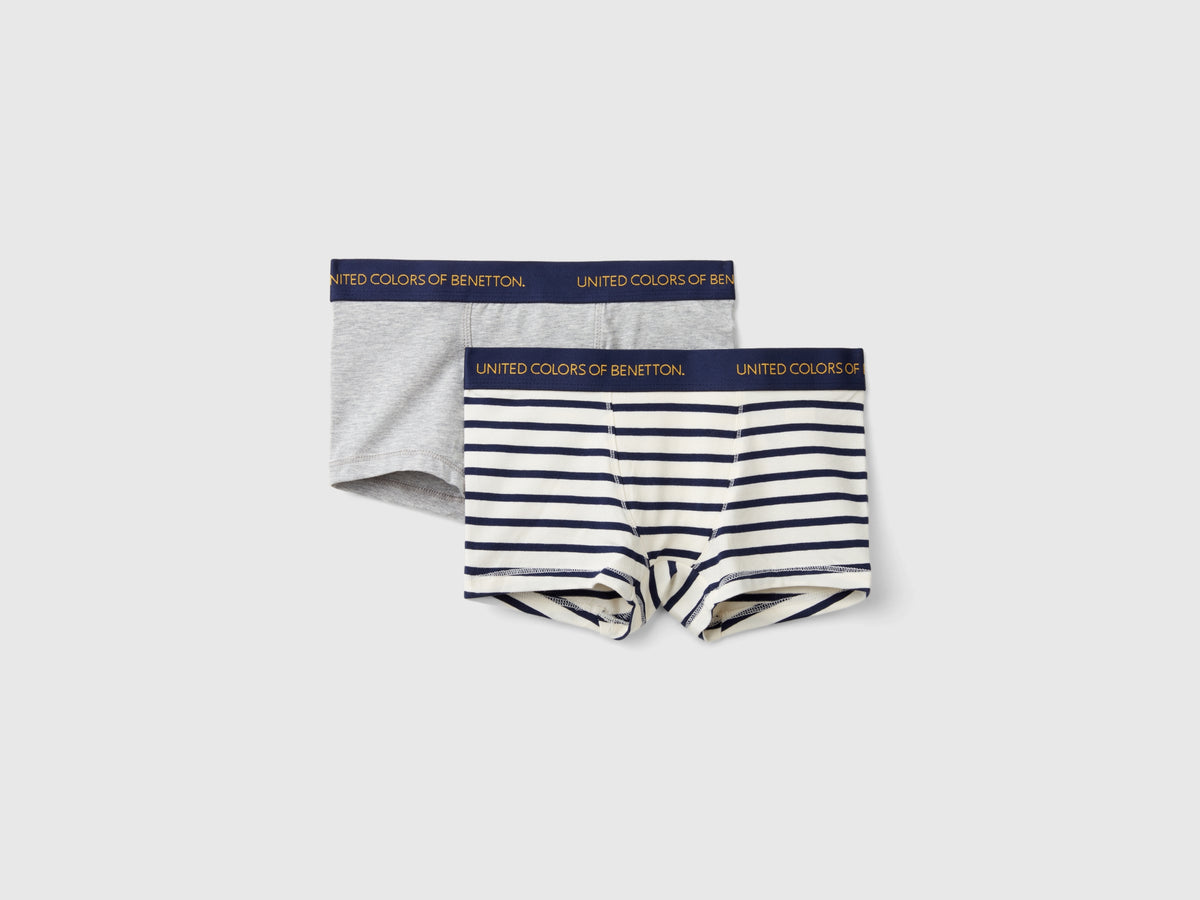 Due boxer in cotone bio stretch