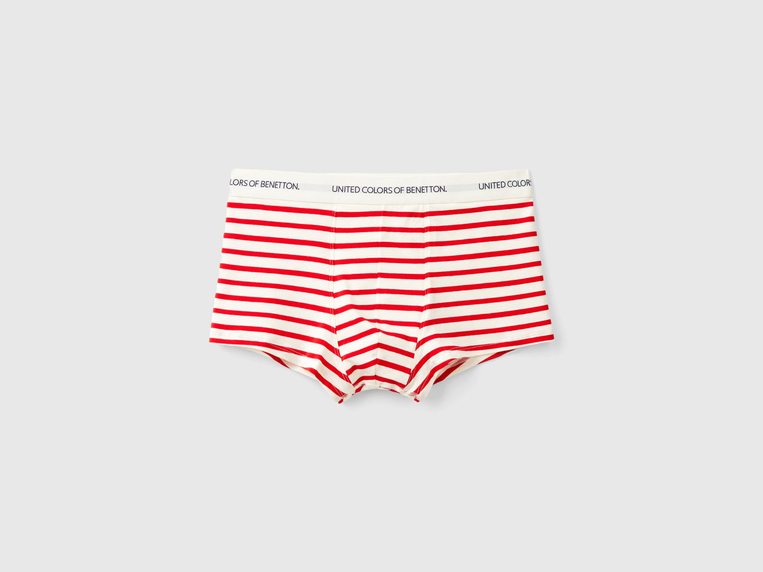 Boxer a righe in cotone bio stretch da uomo multi-color | Benetton Outlet