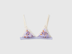 Reggiseno a triangolo con stampa fiori