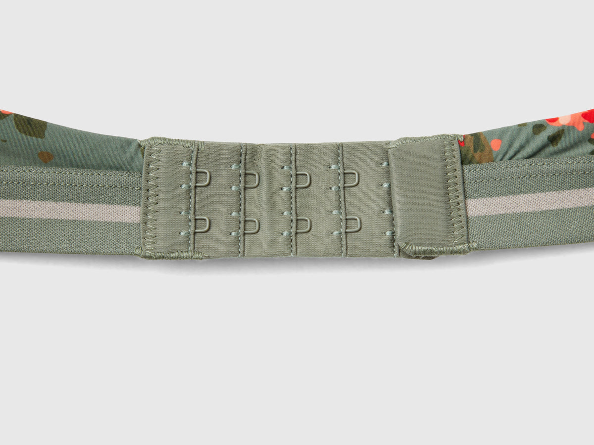 Reggiseno in charmeuse con stampa fiori